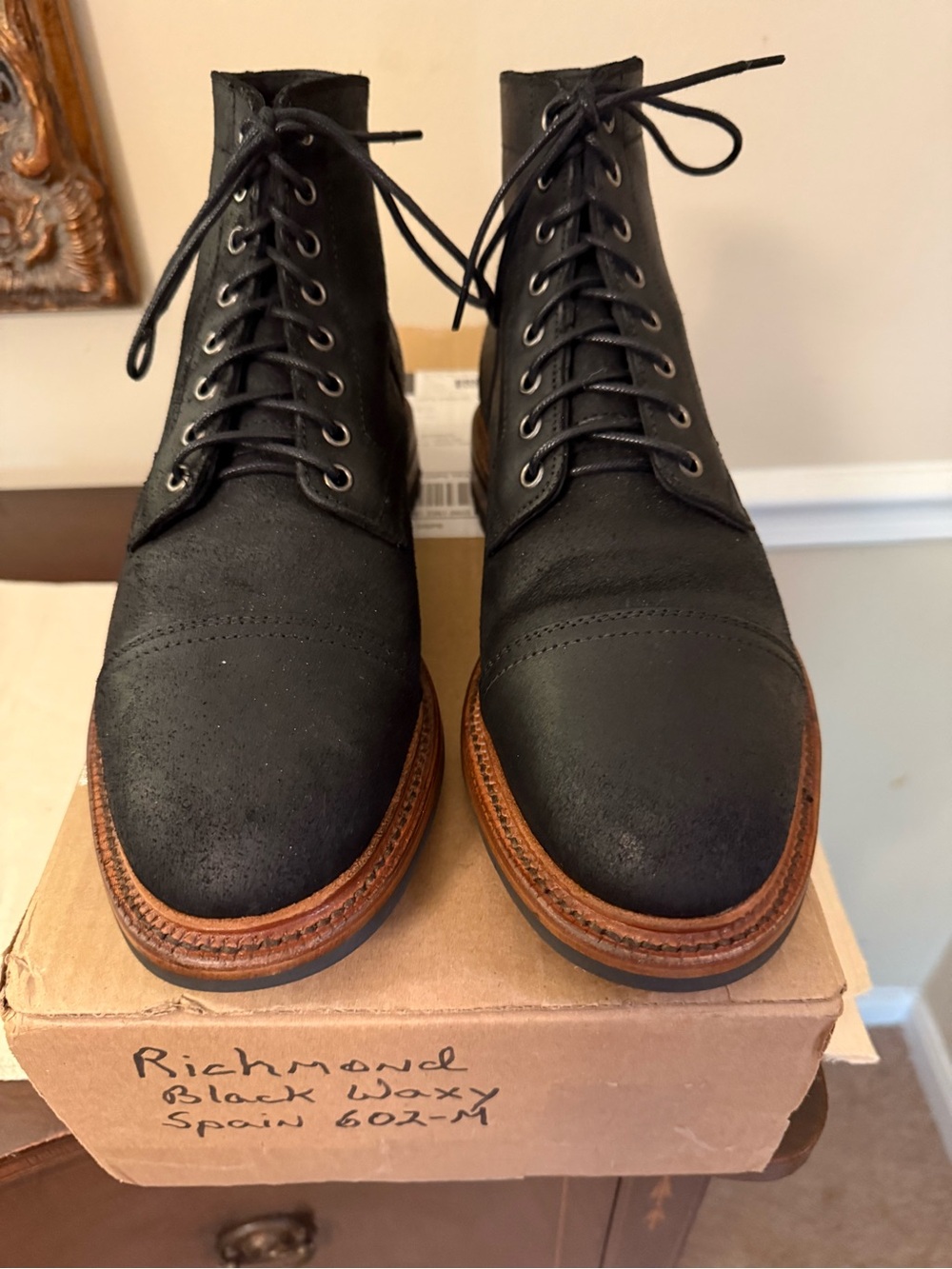 Parkhurst Richmond Black Waxy Commander Boots